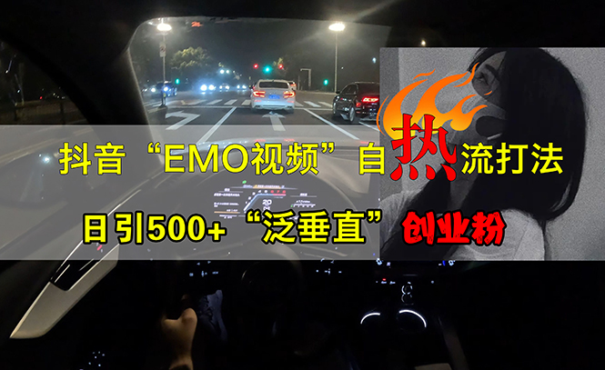 （13029期）抖音EMO视频自热打法，日引500+“泛垂直”创业粉-副业网