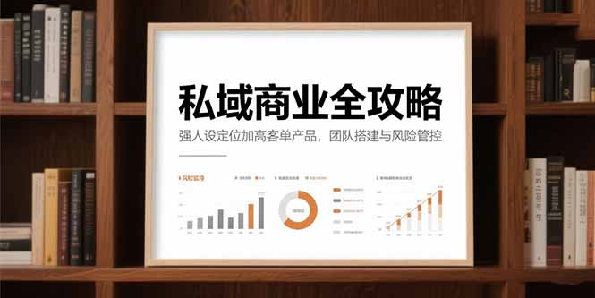 私域商业全攻略，强人设定位加高客单产品，团队搭建与风险管控-副业网