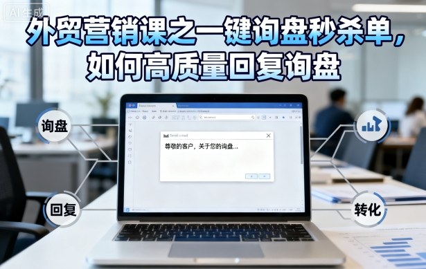 外贸营销课之一键询盘秒杀单，如何高质量回复询盘-副业网
