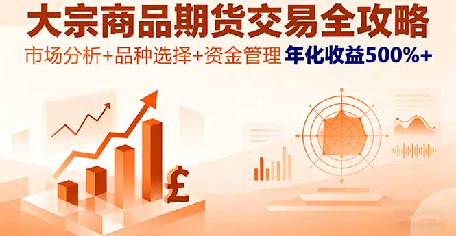 大宗商品期货交易全攻略，市场分析+品种选择+资金管理，年化收益500%+-副业网