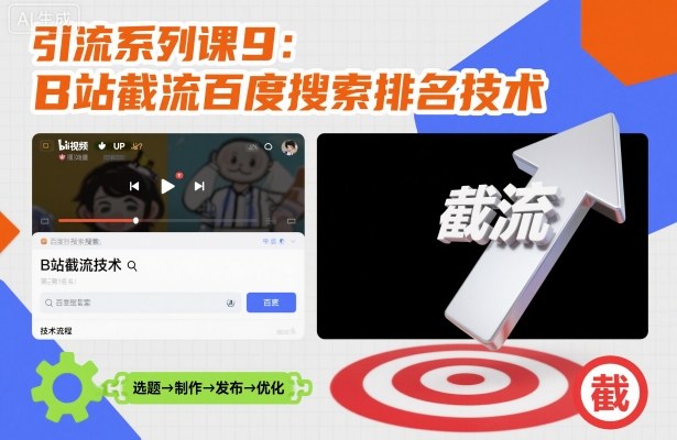 引流系列课9：B站截流百度搜索排名技术-副业网