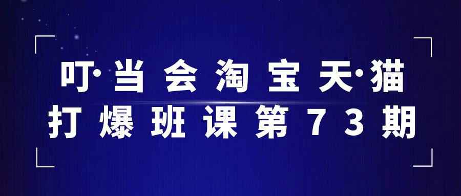 叮当会淘宝天猫打爆班课第73期-副业网