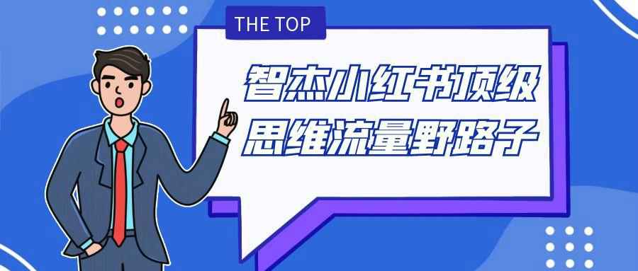 智杰小红书顶级思维流量野路子-副业网