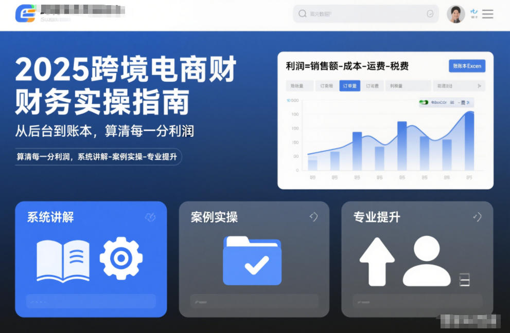 2025跨境电商财务实操指南，从后台到账本，算清每一分利润，系统讲解-案例实操-专业提升-副业网