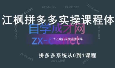 江枫老师·拼多多实操课程-副业网