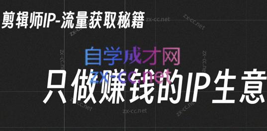 小钱老师·剪辑师个人ip流量思维与运营策略课-副业网