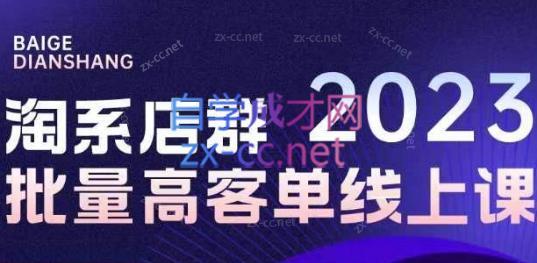 白戈电商·23年淘系批量高客单+24年全域电商矩阵-副业网