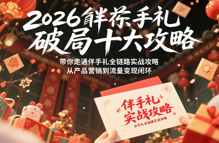 2026伴手礼破局十大攻略，带你走通伴手礼全链路实战攻略，从产品营销到流量变现闭环-副业网