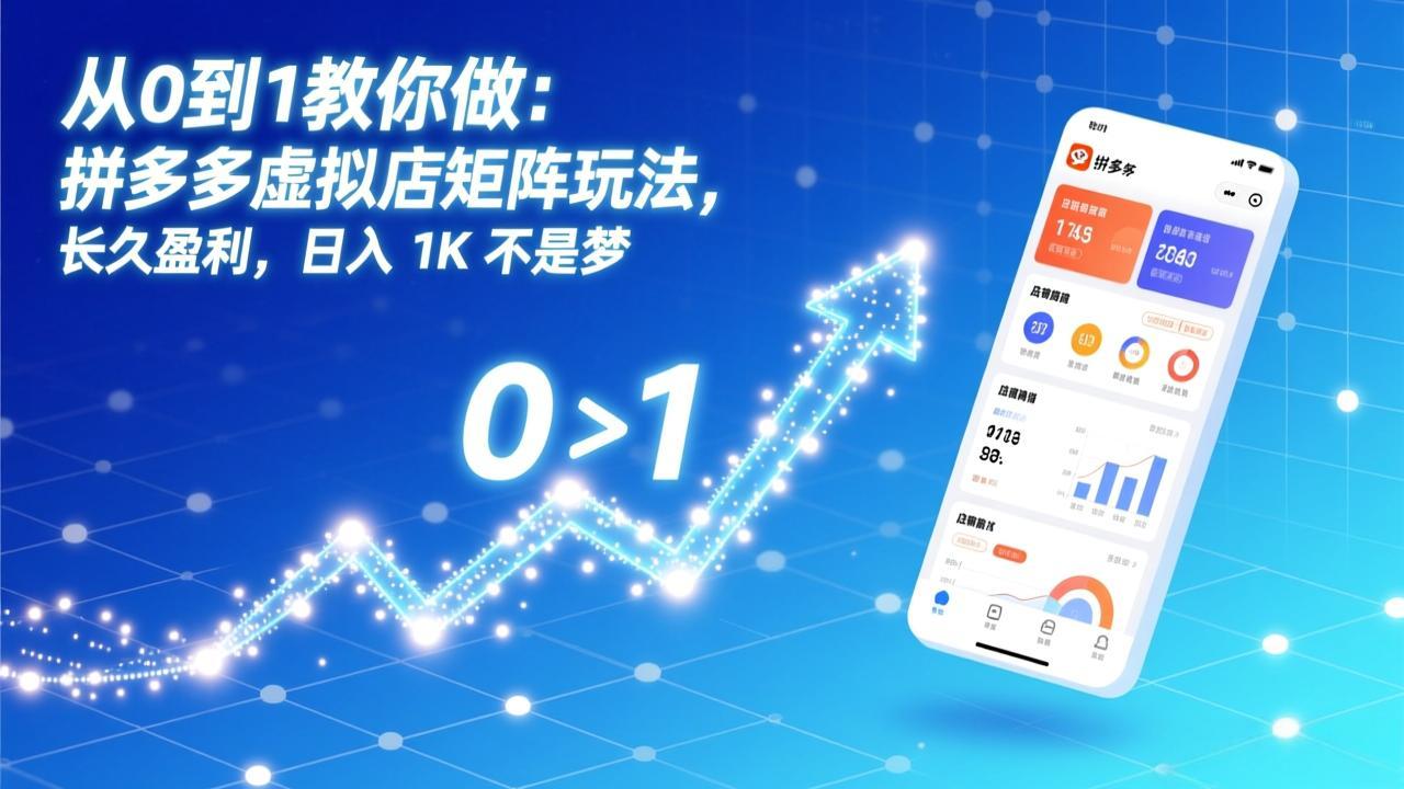 从0到1教你做：拼多多虚拟店矩阵玩法，长久盈利，日入 1K 不是梦-副业网