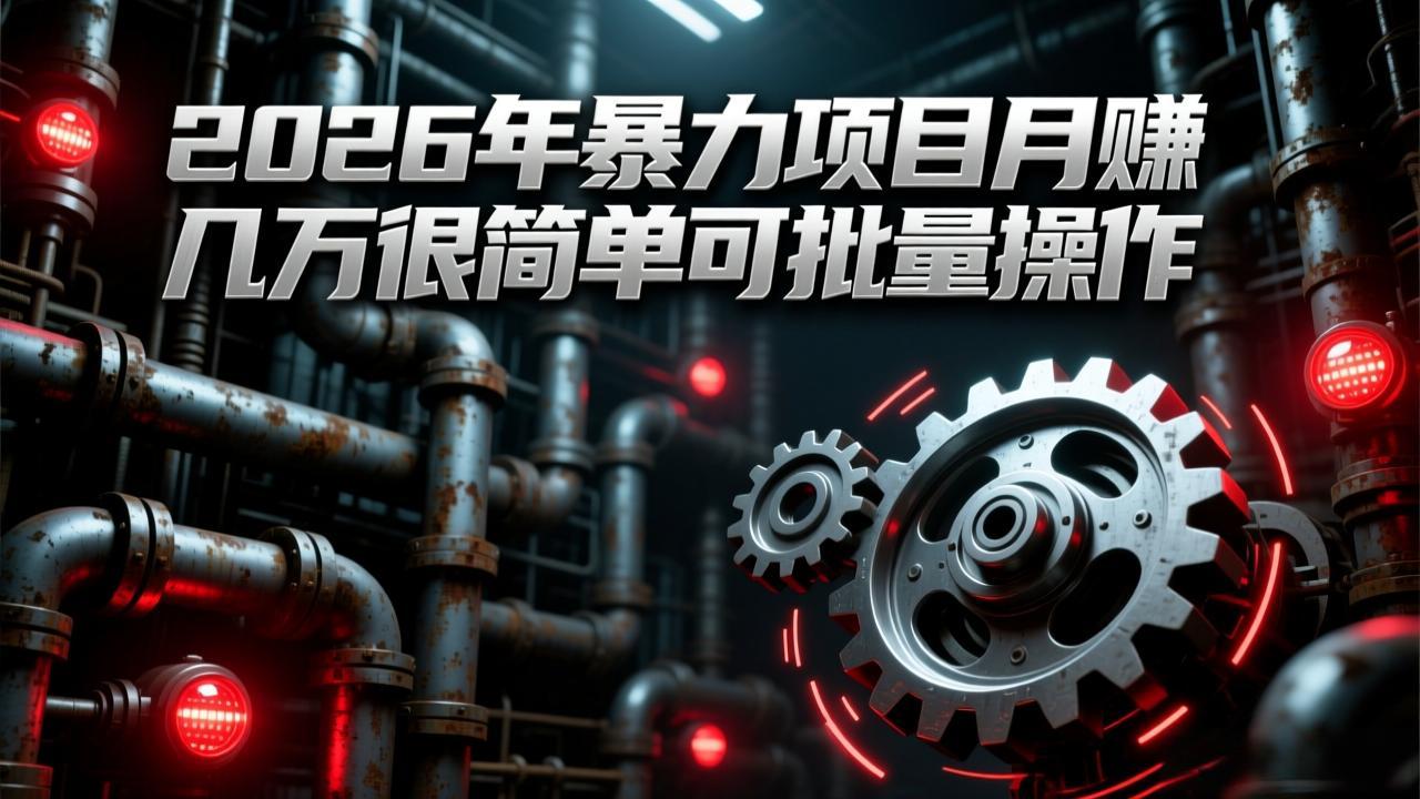 2026年暴力项目月赚几万很简单可批量操作，成本低，利润大-副业网