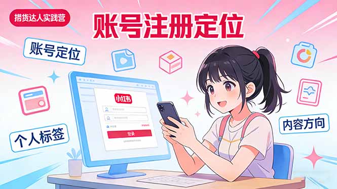 小红书带货达人实战营：账号注册定位、内容创作、选品策略、带货技巧、流量运营等-副业网