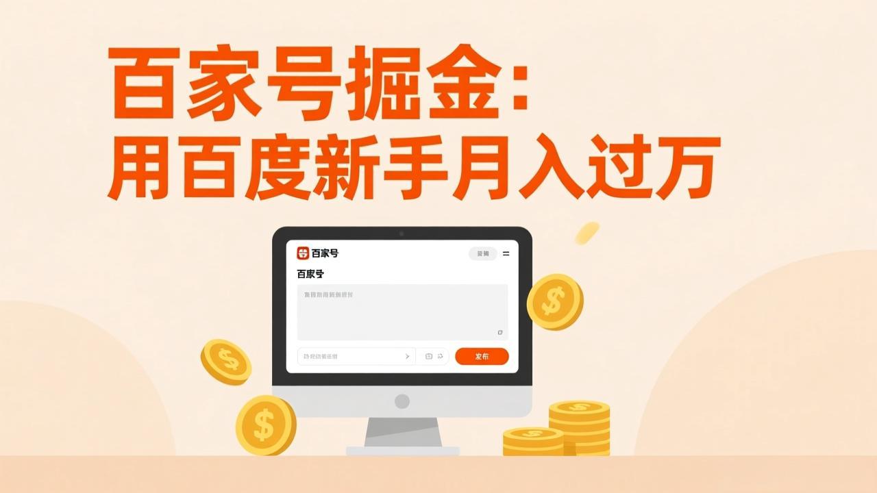 百家号掘金：用百度新手月入过万，日入300，无需引流，全新手机搬砖项目-副业网