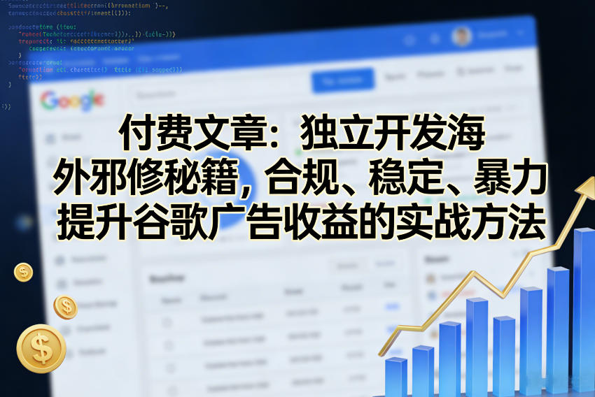 付费文章：独立开发海外邪修秘籍，合规、稳定、暴力提升谷歌广告收益的实战方法-副业网