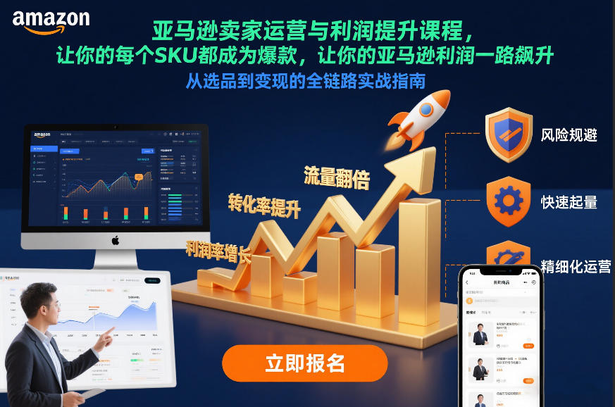 亚马逊卖家运营与利润提升课程，让你的每个SKU都成为爆款，让你的亚马逊利润一路飙升(更新26年3月)-副业网
