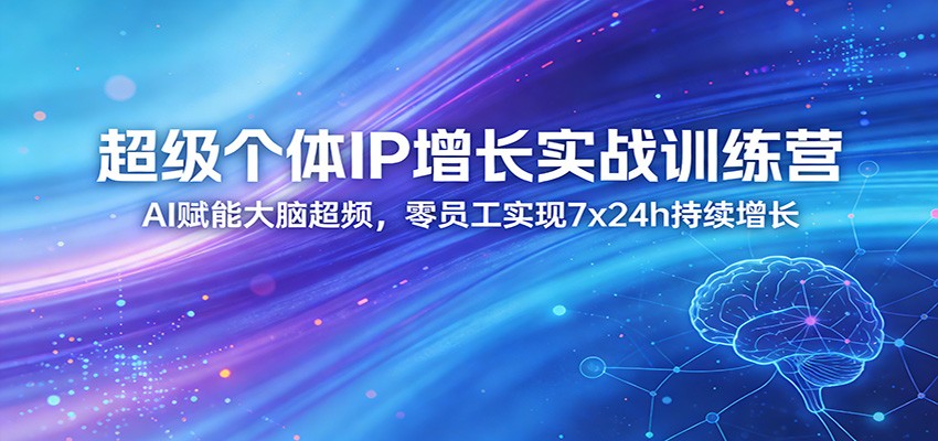 超级个体IP增长实战训练营：AI赋能大脑超频，零员工实现7x24h持续增长(更新)-副业网