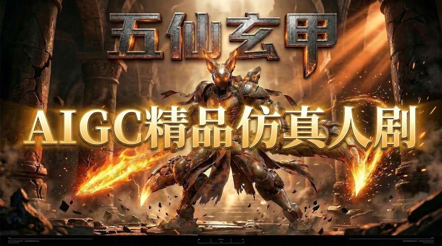 AIGC精品仿真人短剧教学，以五仙玄甲风为例展示保姆级实操教学-副业网