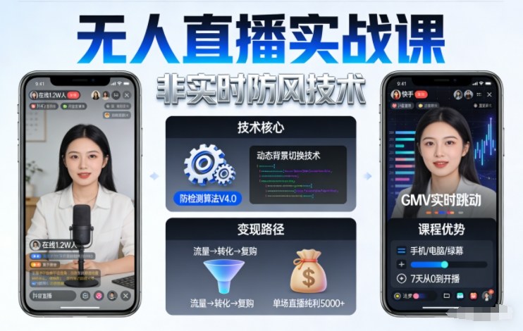宝子哥无人直播实战课，非实时防风技术，聚焦抖音快手等平台直播带货，轻松开启直播变现之路(更新2026年4月10日)-副业网