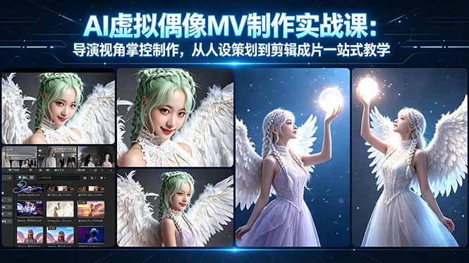 AI虚拟偶像MV制作实战教学：导演视角掌控制作，从人设策划到剪辑成片一站式教学-副业网