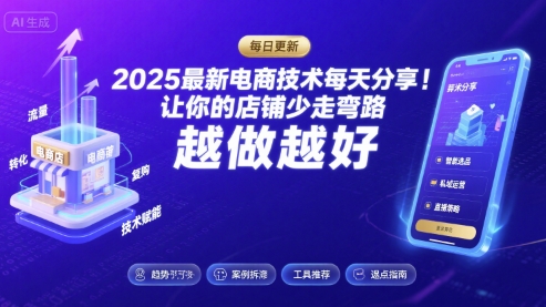 2026最新电商技术每天分享，让你的店铺少走弯路，越做越好(更新26年04月)-副业网