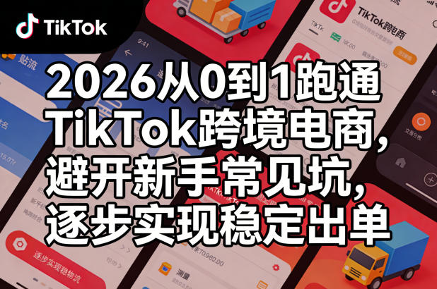 2026从0到1跑通TikTok跨境电商，避开新手常见坑，逐步实现稳定出单(更新0414)-副业网