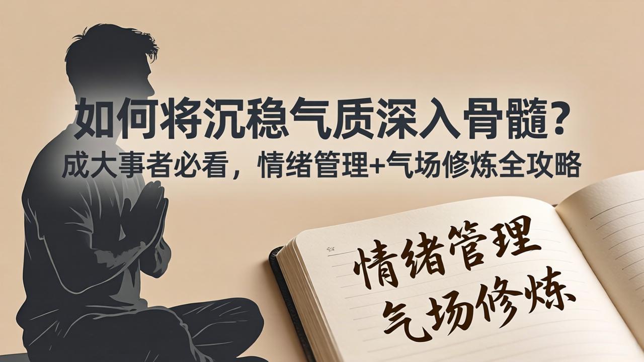 付费文章：如何将沉稳气质深入骨髓？成大事者必看，情绪管理+气场修炼全攻略-副业网