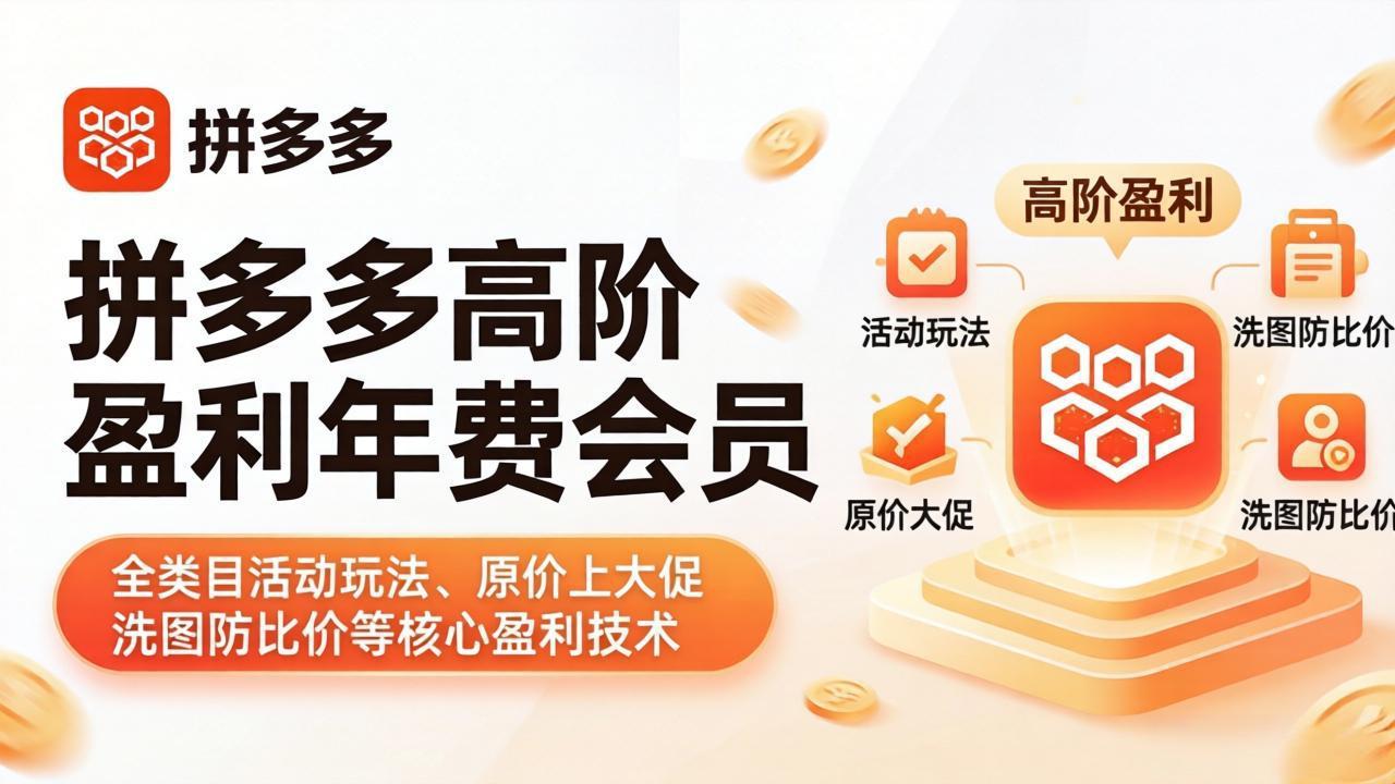 拼多多高阶盈利年费会员(更新4月15-副业网