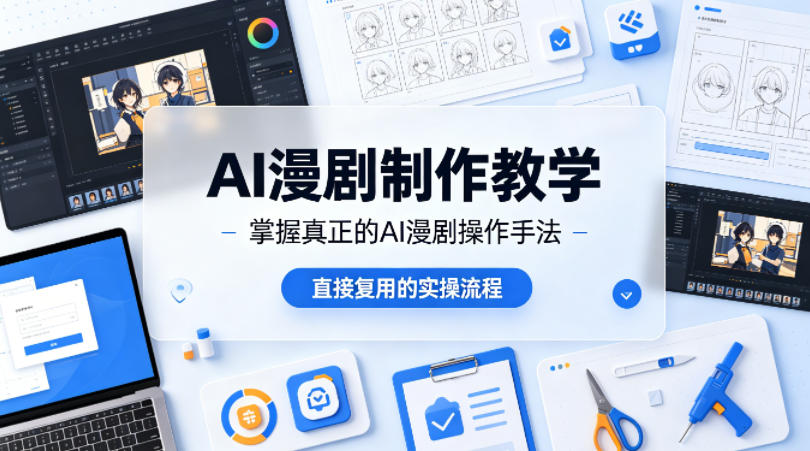AI漫剧制作教学，带你掌握真正的AI漫剧操作手法，直接复用的实操流程-副业网