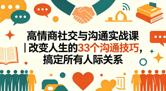 高情商社交与沟通实战课｜改变人生的33个沟通技巧，搞定所有人际关系-副业网