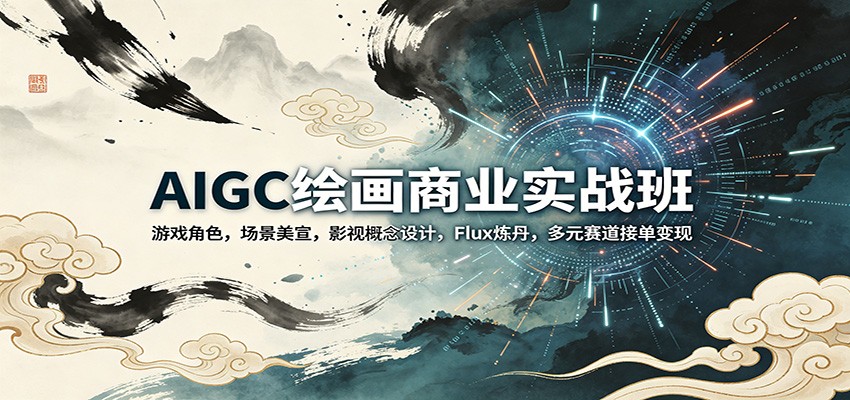 AIGC绘画商业实战班：游戏角色，场景美宣，影视概念设计，Flux炼丹，多元赛道接单变现-副业网
