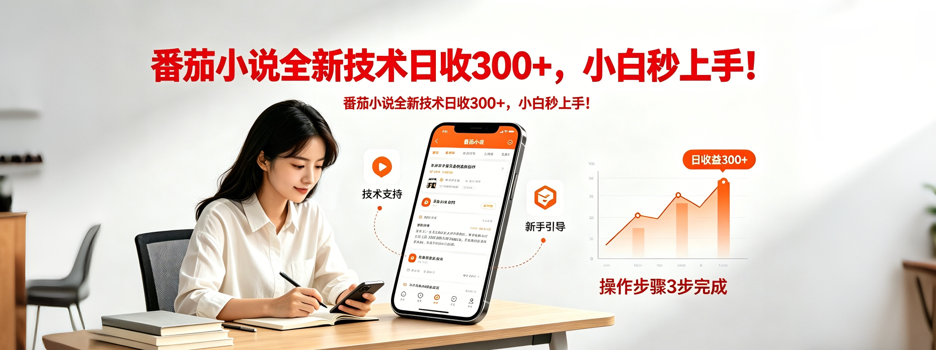 番茄小说全新技术全新玩法！无脑日收300+-副业网