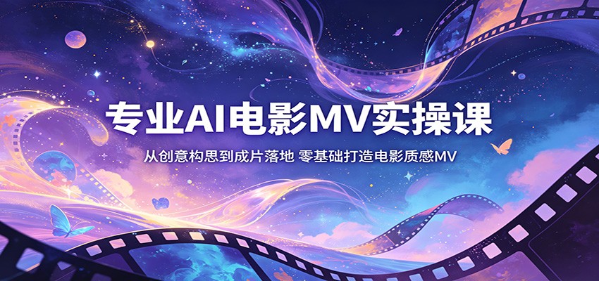 专业AI电影MV实操课：从创意构思到成片落地，零基础打造电影质感MV-副业网